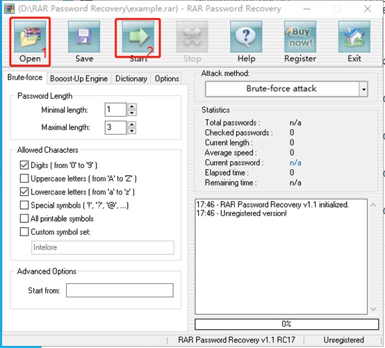 intelore rar password recovery