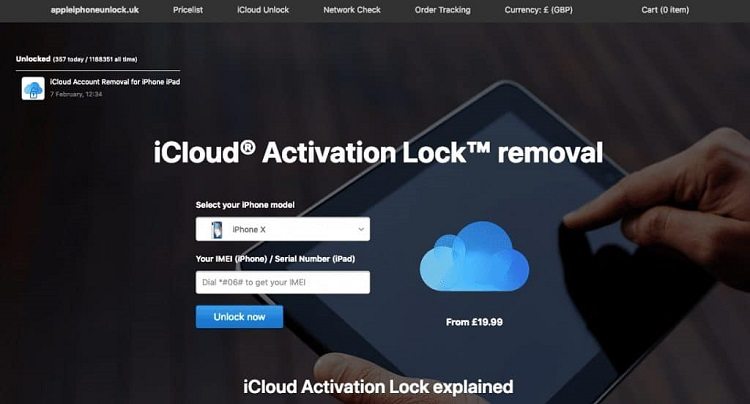 разблокировка icloud онлайн
