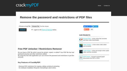 взломать pdf с crackmypdf
