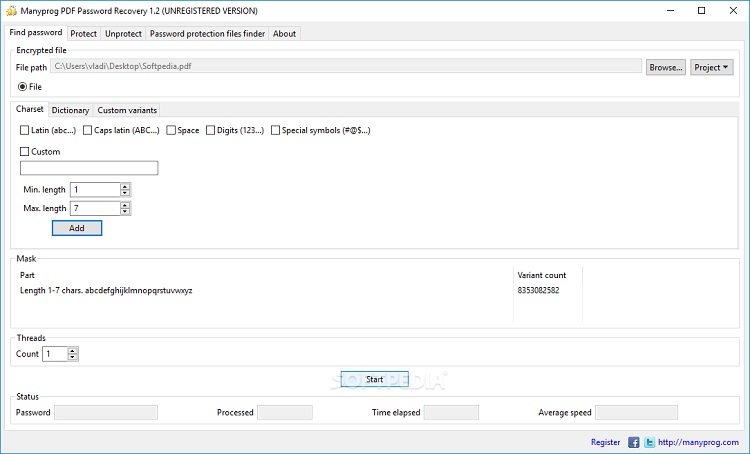 средство для удаления паролей pdf manyprog