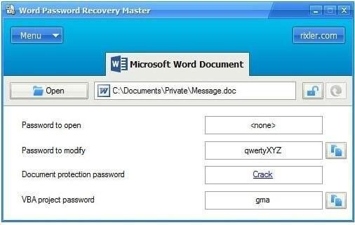 восстановление пароля word метод 4